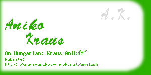 aniko kraus business card